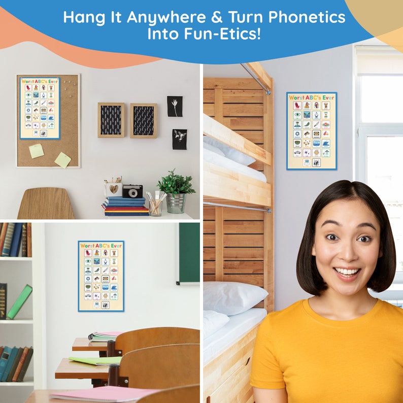 Funny Phonetic Poster Worst Abcs Ever Bad Alphabet Wall Art - Etsy UK
