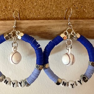 New York Yankees Hoop Earrings