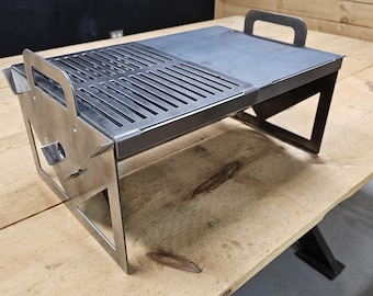 Archivo DXF de parrilla portátil para acampar que se ensambla a presión