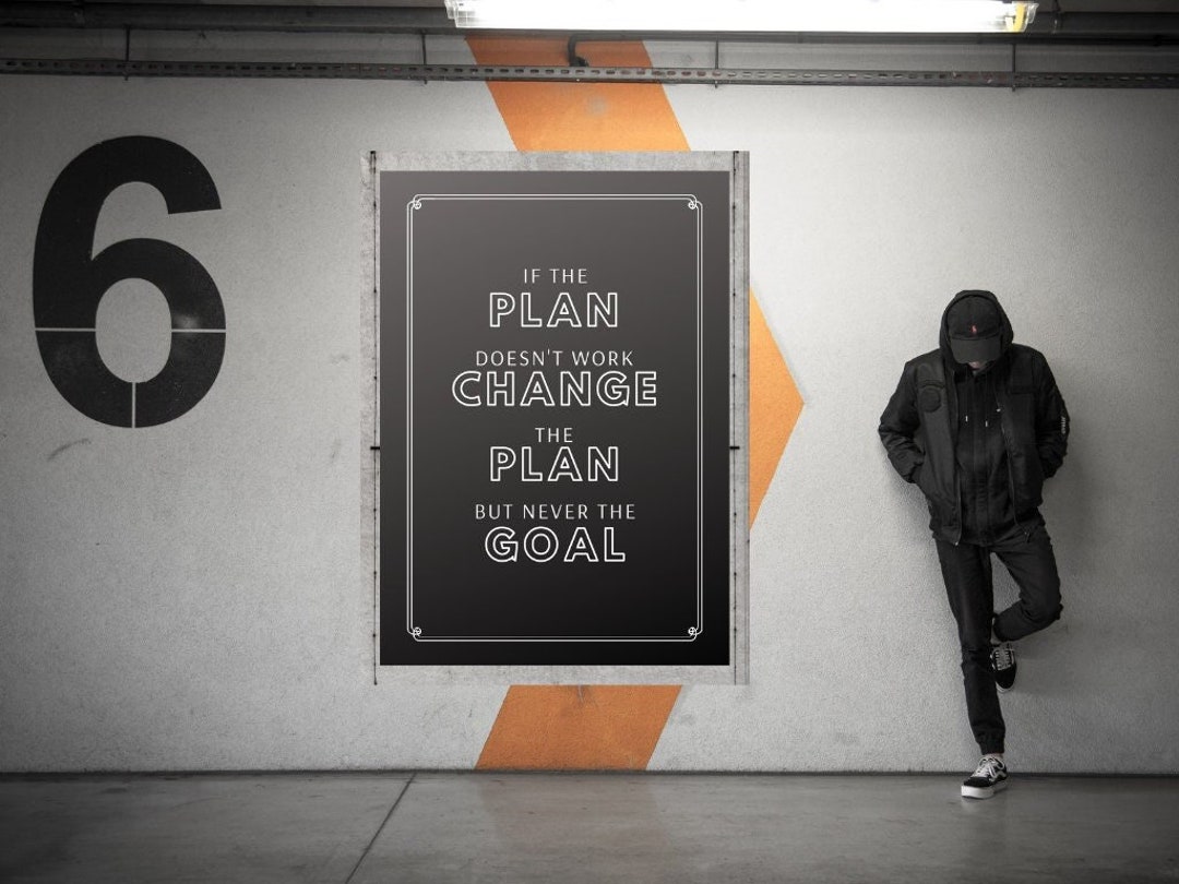 Printable Poster for Men. Plan and Goals Quote. Digital Download. Gift ...