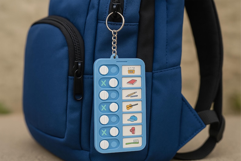 Kids Daily Checklist Keychain – Reusable To-do List Planner for ...