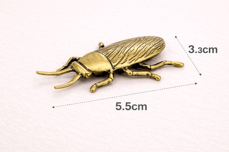 Brass Cockroach Figurine – Vintage Desk Ornament & Shelf Decor - Etsy