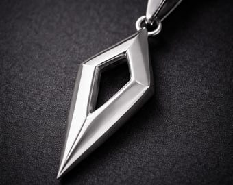 Geometric Pendant Necklace for Men, Stainless Steel Minimalist Pendant, Modern Streetwear Jewelry
