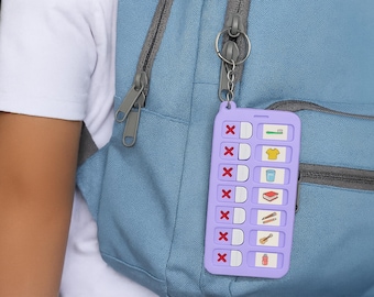 Kids Daily Checklist Keychain – Reusable To-Do List Planner for Backpacks | Chore Chart for School Routine & Morning Tasks