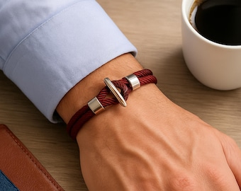 Pulsera de cuerda de ancla: pulsera de cordón náutico ajustable para hombres y mujeres