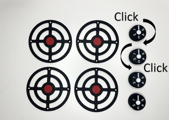 Mud Kitchen Cooker Rings and Knobs in Black/Red/White - Mud Kitchen accessories - Outdoors Play - Room Décor - Nursey Idea