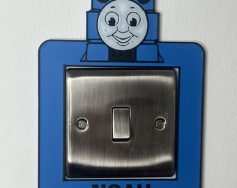 Personalised Train Engine Light Switch Surround Cover - Nursery, Bedroom, Home Decor - Unique - Fun