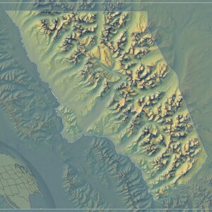 Glacier National Park Elevation Map This Item Is Unavailable | Etsy