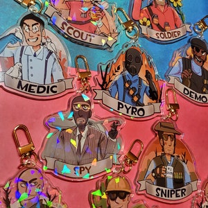 TF2 - Team Fortress 2 Charms / Acrylic Keychains
