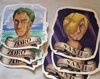 ONE PIECE - Zoro and Sanji Portrait Stickers