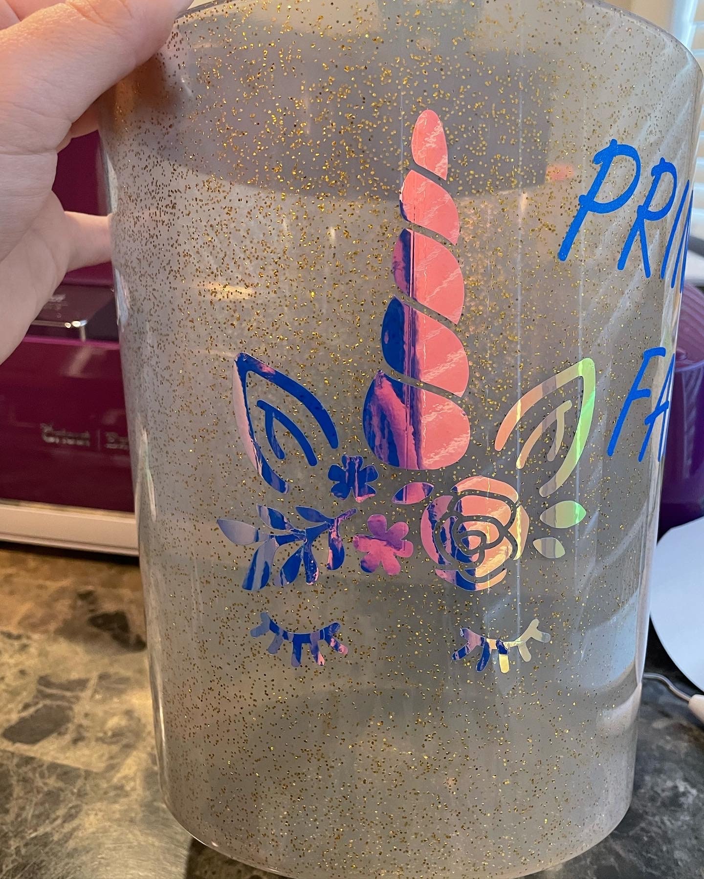 Unicorn Garbage Can Etsy