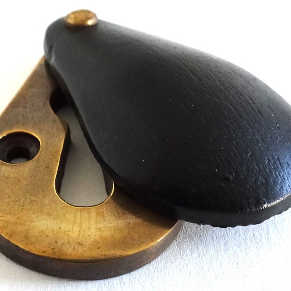 keyhole cover rose wood wooden lock door knobs handle beehive antique brass escutcheon handle rim lock mortice black ebonised ebony handmade