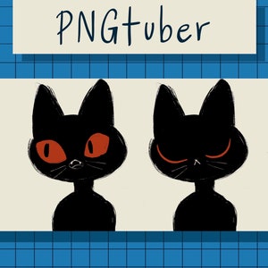 Schwarze Katze Pngtuber | Veadotube | Discord | Zucken
