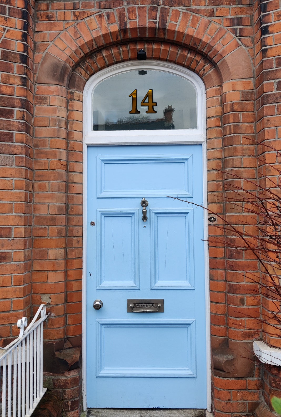 Gold Leaf Style Transom Fanlight Window Front Door Number, Victorian ...