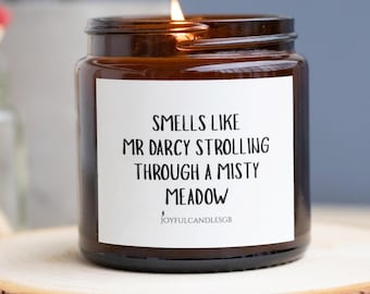 Mr. Darcy Candle: Pride and Prejudice Vegan Bookish Gift