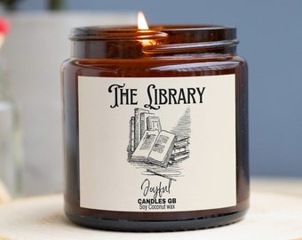 Library candle, book lover gift, Bookish Candles, Vintage Book scented candle