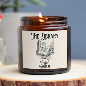 Library candle, book lover gift, Bookish Candles, Vintage Book scented candle