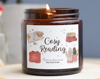 Autumn Scented Candle: Cosy Reading, Book Lover Gift