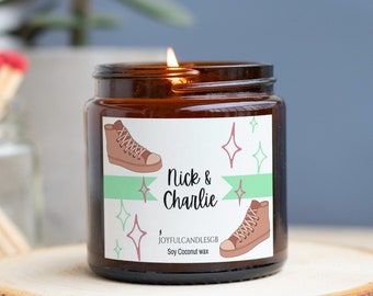 Nick & Charlie Soy Bookish Candles - Black Cherry Book Lover Gift, Bookish things
