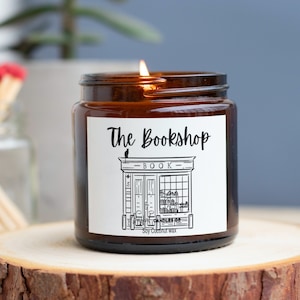 Bookshop Soy Candle - Literary Inspired Scented Gift for Book Lovers