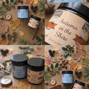 Handcrafted Autumn Candle: Hobbit's Shire Inspired, Pumpkin Spice Scent image 5