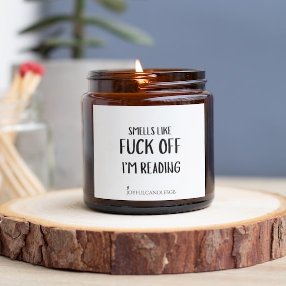 Smells like candle, funny bookish candle, book lovers gift