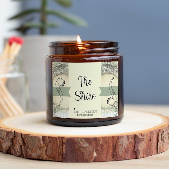 Bookish candles inspired by Hobbit, The Shire Homemade candles, literary gifts