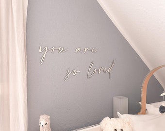 Wooden lettering I you are so loved