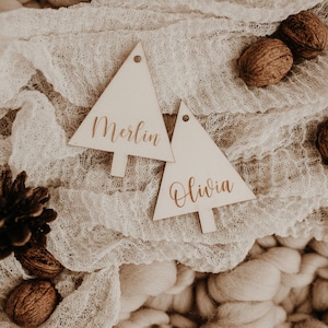 Etichetta regalo natalizia personalizzata con nome