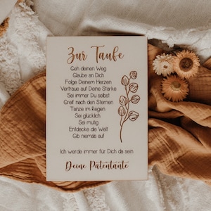Carta padrino de madera I regalo para padrino madrina