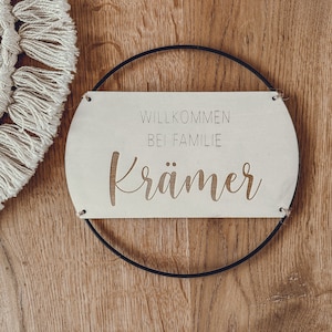 Family sign personalized I door sign I door wreath with name
