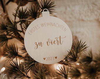 Weihnachtskugel „Erstes Weihnachten zu dritt“