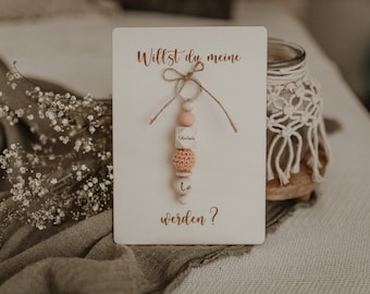 Do you want to be my godmother? Gift Keychain Name Personalized