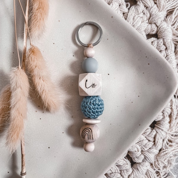 Keychain pearl pendant bag pendant personalization with name