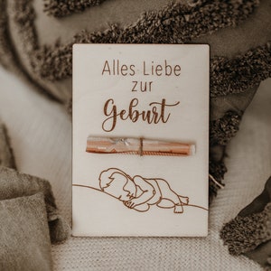Holzkarte Geburt Geldgeschenk I Geschenkidee Baby