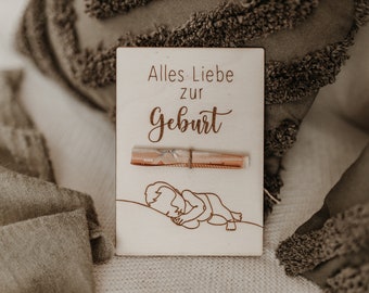 Holzkarte Geburt Geldgeschenk I Geschenkidee Baby