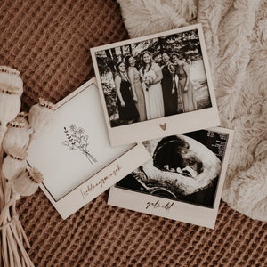 Holzbilderrahmen mit Gravur Fotohalter Geschenkidee für Freunde und Familie