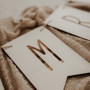 Mr & MRS pennant chain, wooden garland I wedding decoration image 3