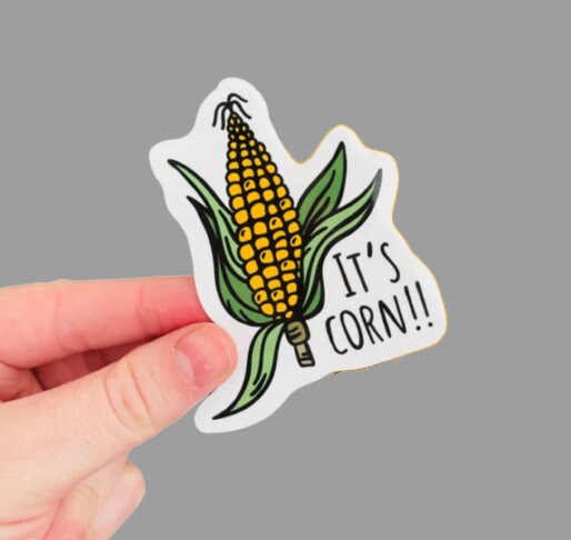 Corn Cob Sticker Corn Cob Graphic Decals 24 Sweet Corn Decal Stickers - Farmers Market ...