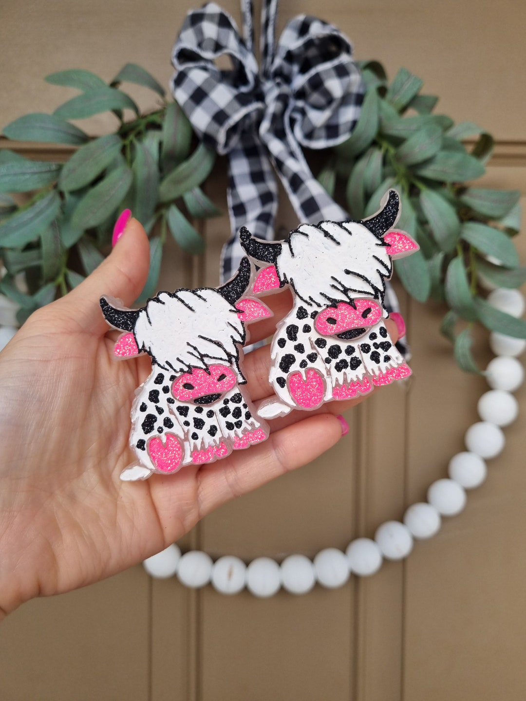 Highland Cow Vent Clips Freshies Cows Cowhide Freshie Etsy