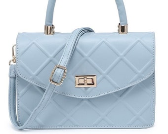 Classic Quilted Design Long Pu Strap Women's Crossbody Hand