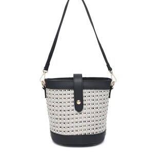 Handgefertigte Damen Umhängetasche im Sommerstil, handgewebte hochwertige Umhängetasche, Strohtasche, Strandtasche mit langem Riemen A37073m