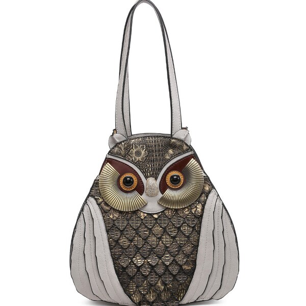 New Ladies Cute Big Size  Owl Shaped Handbag Handle Bag Crossbody Bag A34218M