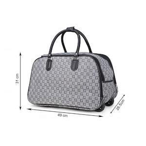 New Ladies Women's Travel Holdall Trolley Luggage Bag with Wheels Holiday Bags HOLDALL-139-S image 1