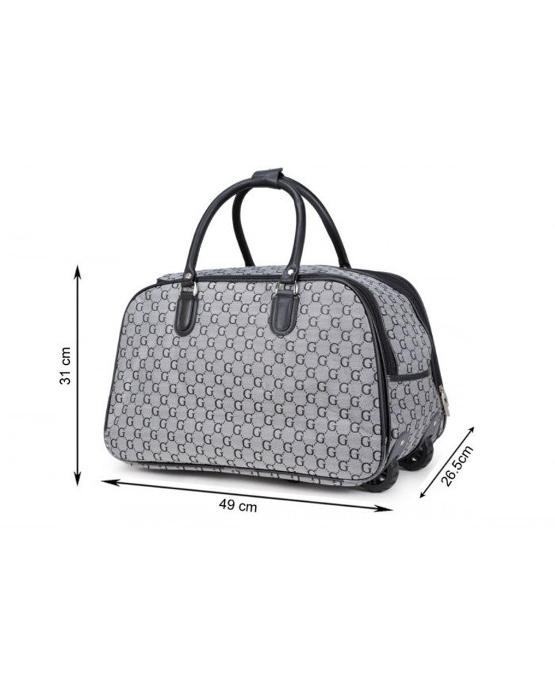 New Ladies Women's Travel Holdall Trolley Luggage Bag with Wheels Holiday Bags HOLDALL-139-S image 1