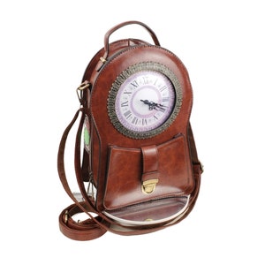 Big Ben Uhrenturm Damen Handtasche Rucksack Schultertasche mit Rucksackgurt C005