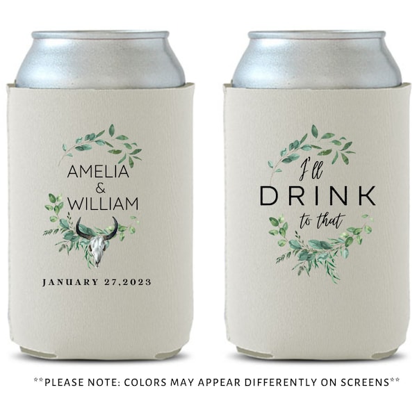 Rustic Wedding Koozies Etsy