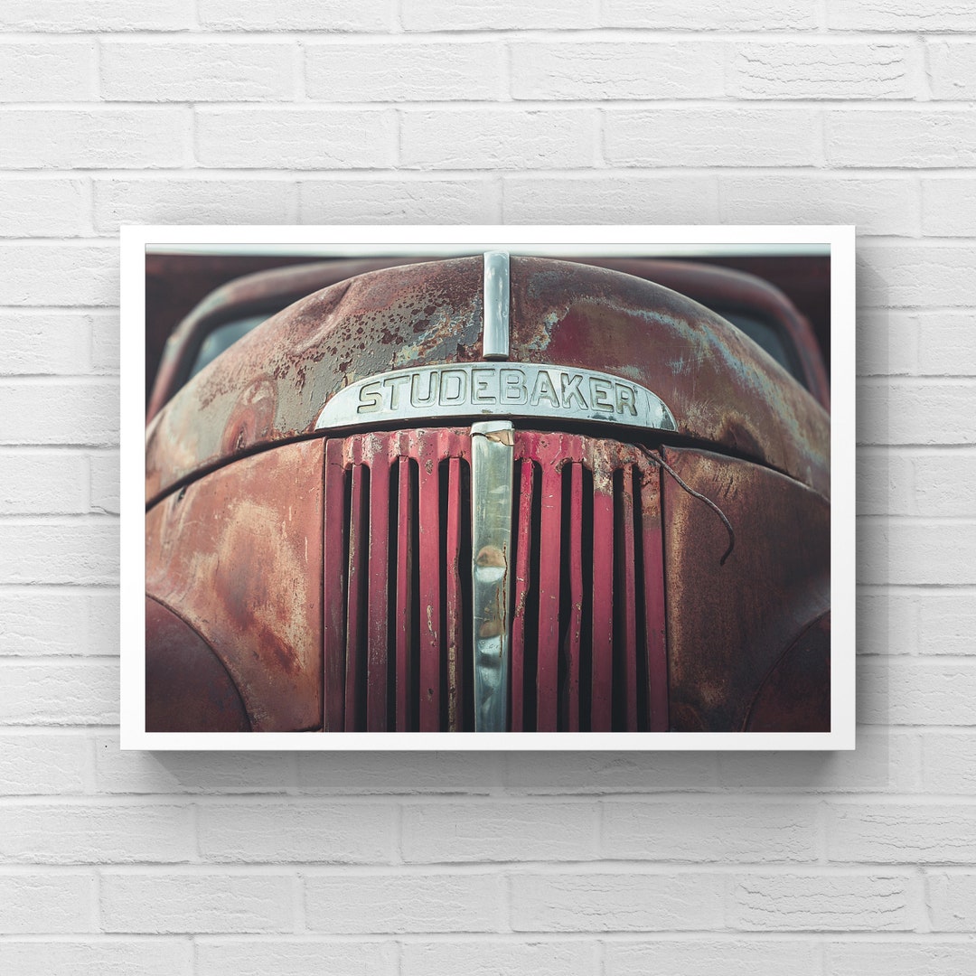 Vintage Car Wall Art, Classic Car Photography, Retro Wall Decor, Rustic