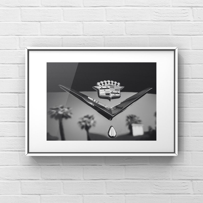 Black and White Vintage Car Wall Art, Classic Car Photography, Retro