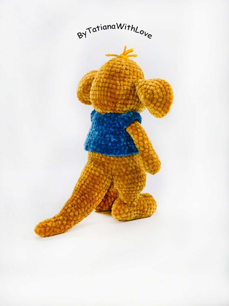 Baby Roo, Bear Winnie the Pooh, Crochet kangaroo, Amigurumi kangaroo,Decor for bedroom,Soft kangaroo,Animal toys,Gift for Baby Shower image 3